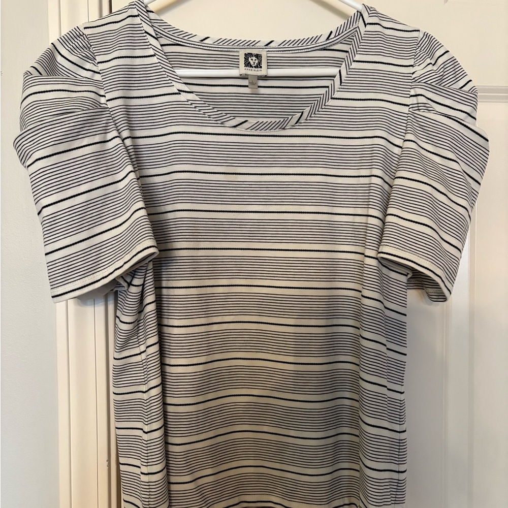 Anne Klein Cream and black Stripes